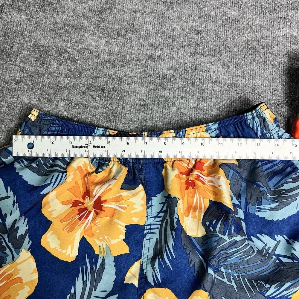 Speedo Swim‎ Trunks Lot (2) Boy's M Blue Orange Tropical Print